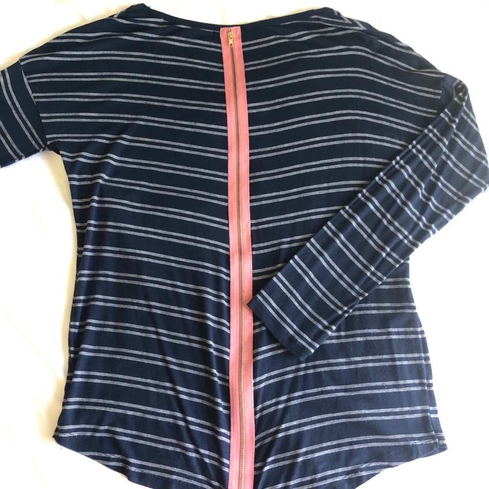 Blue and White Striped Long Sleeve